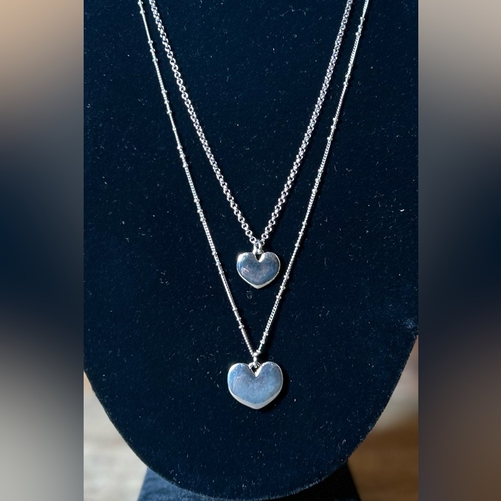 Harrods Double Strand Heart Necklace
